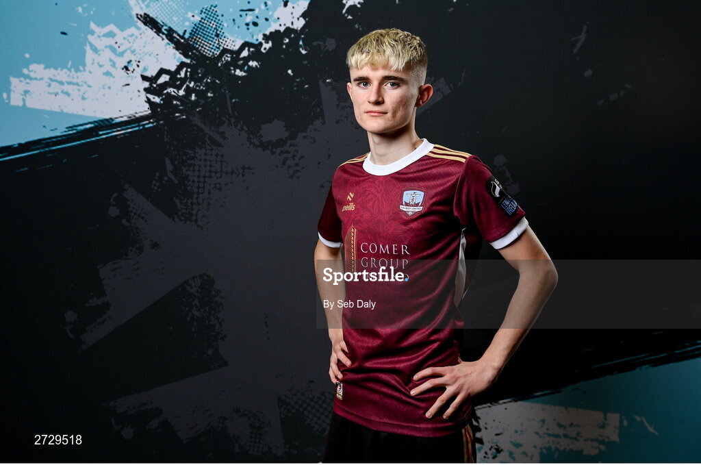 9 February 2024; Kyle Fitzgerald during a Galway United FC squad portraits session at The Galmont Hotel in Galway. Photo by Seb Daly/Sportsfile
