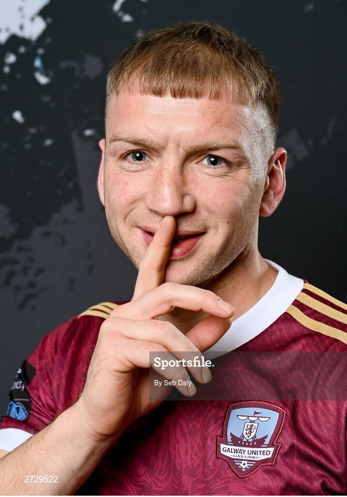 9 February 2024; Stephen Walsh during a Galway United FC squad portraits session at The Galmont Hotel in Galway. Photo by Seb Daly/Sportsfile