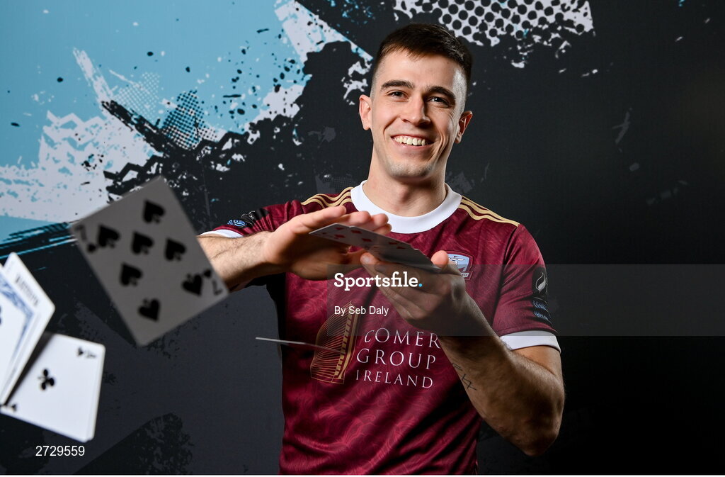 9 February 2024; Maurice Nugent during a Galway United FC squad portraits session at The Galmont Hotel in Galway. Photo by Seb Daly/Sportsfile