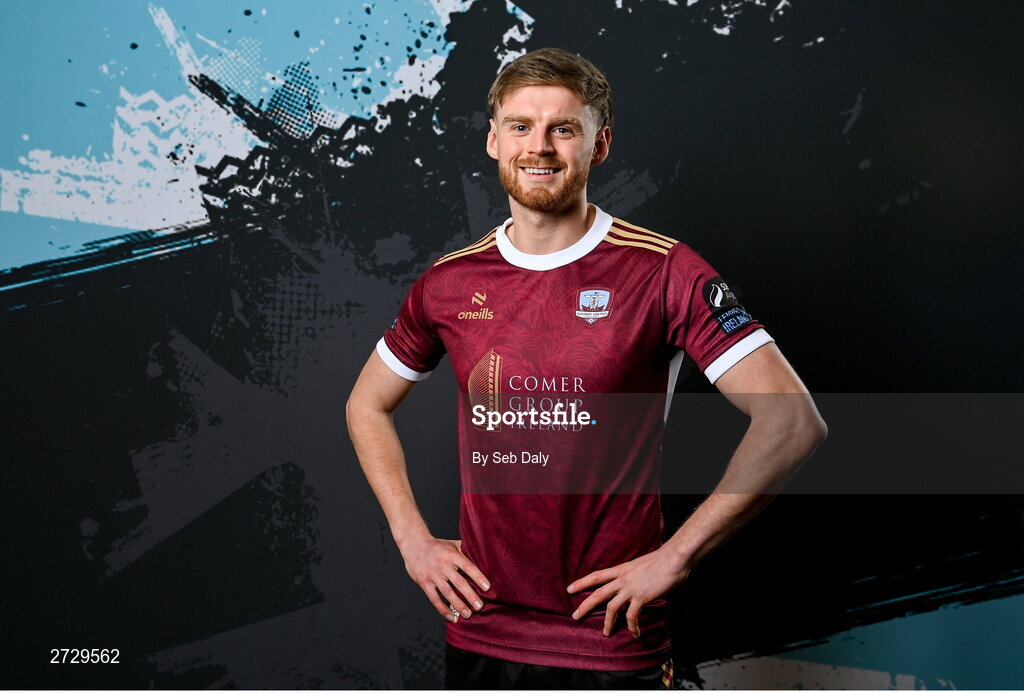 9 February 2024; Rob Slevin during a Galway United FC squad portraits session at The Galmont Hotel in Galway. Photo by Seb Daly/Sportsfile