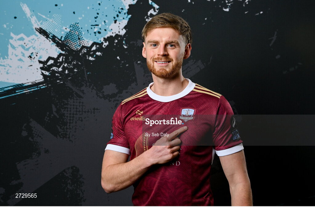 9 February 2024; Rob Slevin during a Galway United FC squad portraits session at The Galmont Hotel in Galway. Photo by Seb Daly/Sportsfile