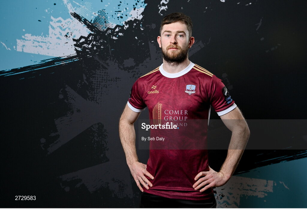 9 February 2024; Karl O’Sullivan during a Galway United FC squad portraits session at The Galmont Hotel in Galway. Photo by Seb Daly/Sportsfile