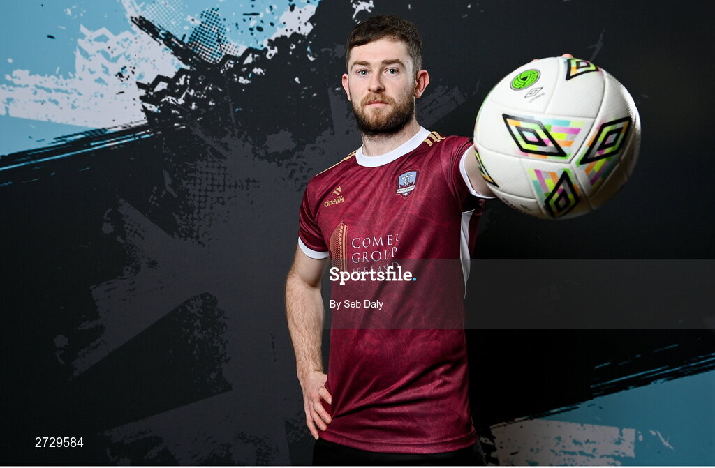 9 February 2024; Karl O’Sullivan during a Galway United FC squad portraits session at The Galmont Hotel in Galway. Photo by Seb Daly/Sportsfile