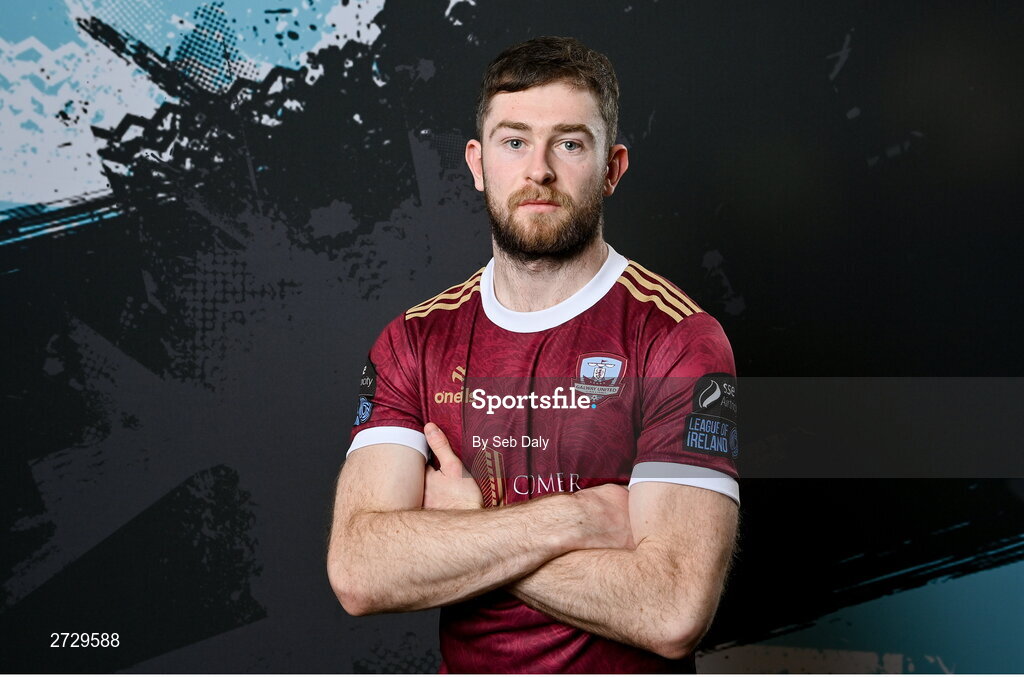 9 February 2024; Karl O’Sullivan during a Galway United FC squad portraits session at The Galmont Hotel in Galway. Photo by Seb Daly/Sportsfile