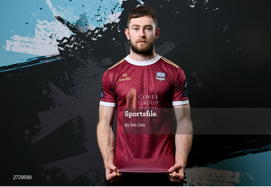 9 February 2024; Karl O’Sullivan during a Galway United FC squad portraits session at The Galmont Hotel in Galway. Photo by Seb Daly/Sportsfile