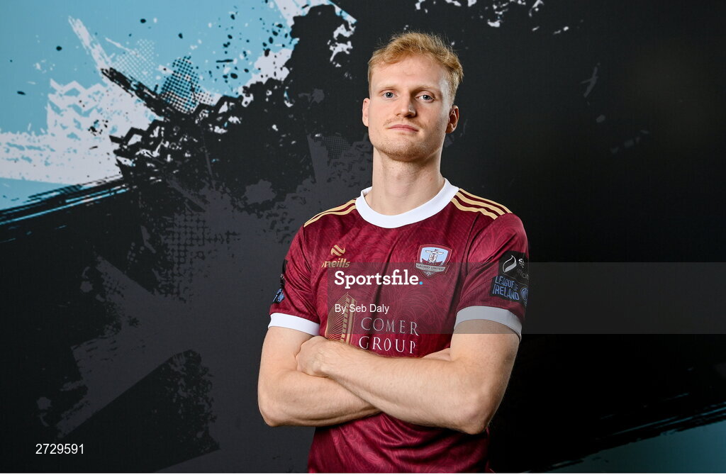 9 February 2024; Vincent Borden during a Galway United FC squad portraits session at The Galmont Hotel in Galway. Photo by Seb Daly/Sportsfile