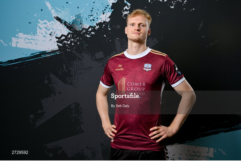9 February 2024; Vincent Borden during a Galway United FC squad portraits session at The Galmont Hotel in Galway. Photo by Seb Daly/Sportsfile