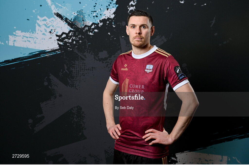 9 February 2024; Garry Buckley during a Galway United FC squad portraits session at The Galmont Hotel in Galway. Photo by Seb Daly/Sportsfile