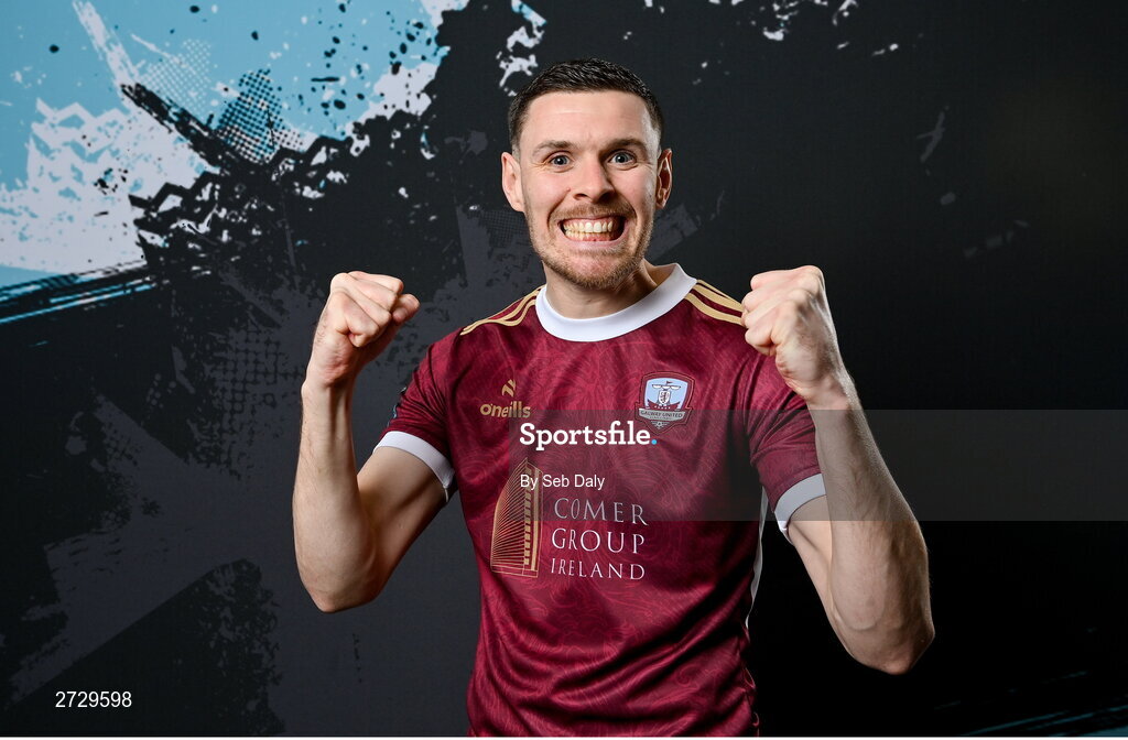 9 February 2024; Garry Buckley during a Galway United FC squad portraits session at The Galmont Hotel in Galway. Photo by Seb Daly/Sportsfile