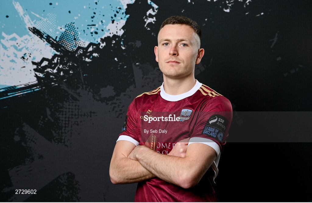 9 February 2024; Killian Brouder during a Galway United FC squad portraits session at The Galmont Hotel in Galway. Photo by Seb Daly/Sportsfile