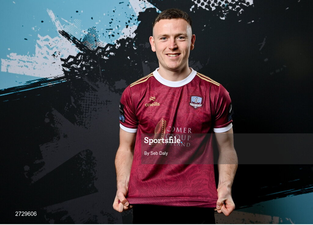 9 February 2024; Killian Brouder during a Galway United FC squad portraits session at The Galmont Hotel in Galway. Photo by Seb Daly/Sportsfile