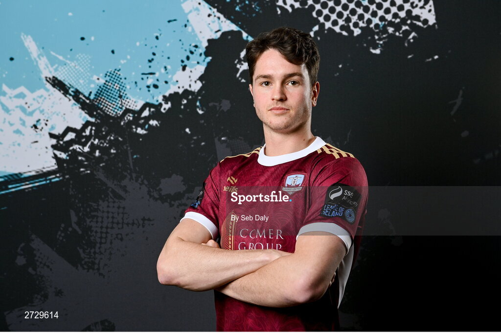 9 February 2024; Patrick Hickey during a Galway United FC squad portraits session at The Galmont Hotel in Galway. Photo by Seb Daly/Sportsfile