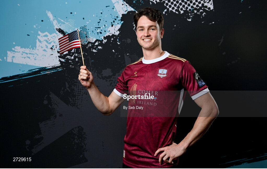 9 February 2024; Patrick Hickey during a Galway United FC squad portraits session at The Galmont Hotel in Galway. Photo by Seb Daly/Sportsfile