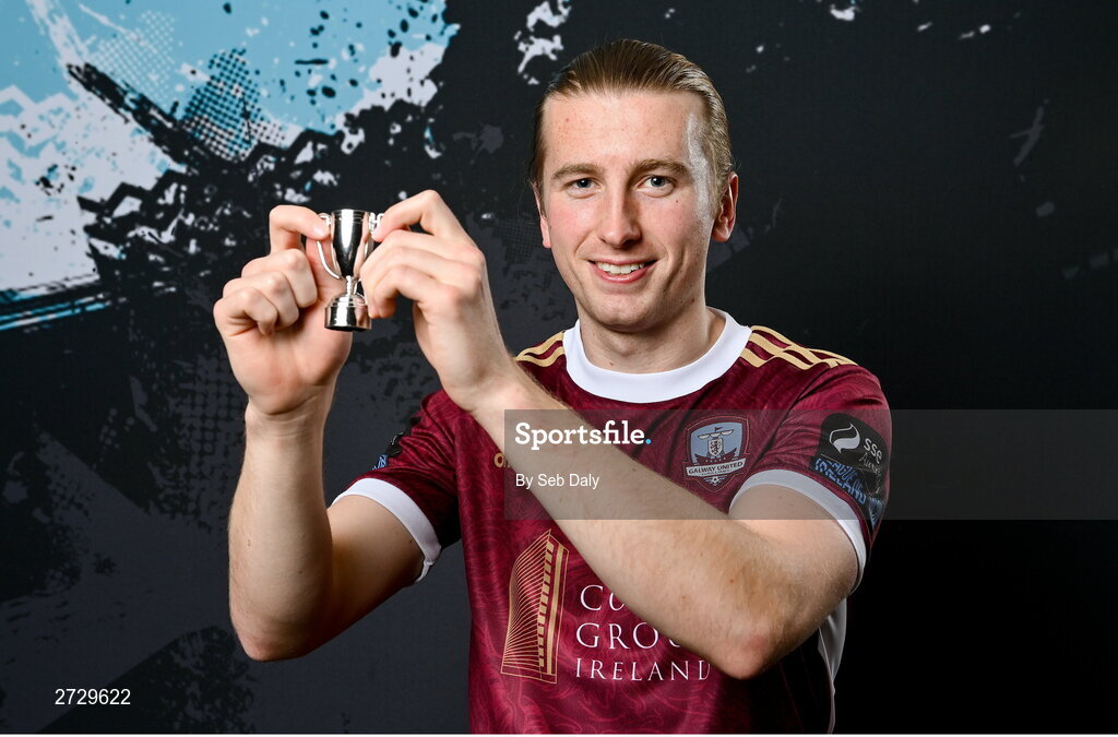 9 February 2024; David Hurley during a Galway United FC squad portraits session at The Galmont Hotel in Galway. Photo by Seb Daly/Sportsfile