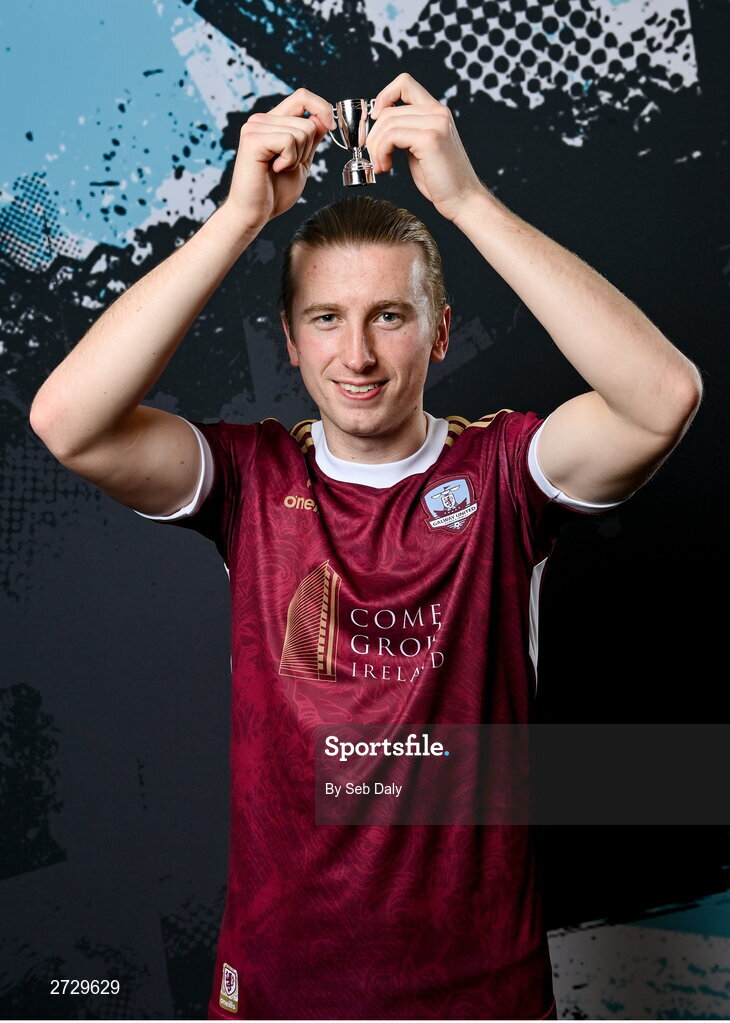 9 February 2024; David Hurley during a Galway United FC squad portraits session at The Galmont Hotel in Galway. Photo by Seb Daly/Sportsfile