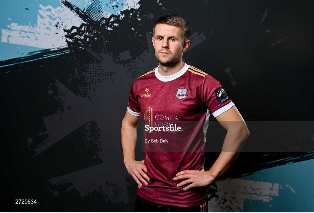 9 February 2024; Regan Donelon during a Galway United FC squad portraits session at The Galmont Hotel in Galway. Photo by Seb Daly/Sportsfile