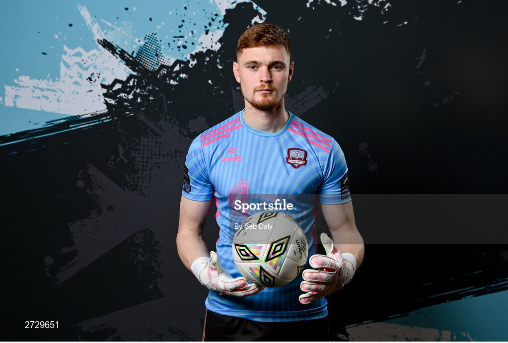 9 February 2024; Joe Wright during a Galway United FC squad portraits session at The Galmont Hotel in Galway. Photo by Seb Daly/Sportsfile