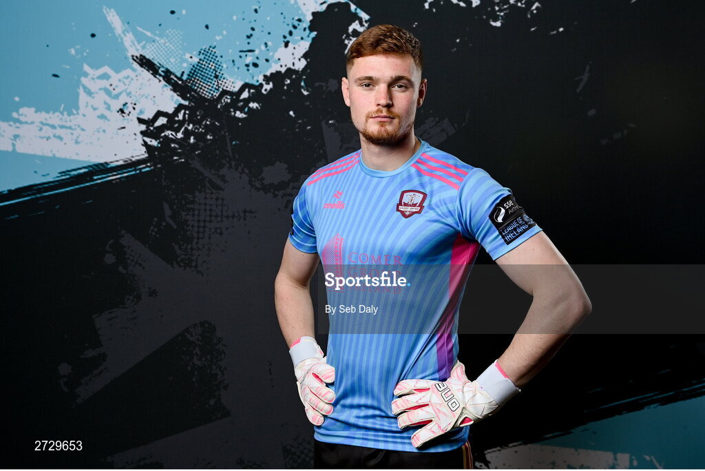 9 February 2024; Joe Wright during a Galway United FC squad portraits session at The Galmont Hotel in Galway. Photo by Seb Daly/Sportsfile