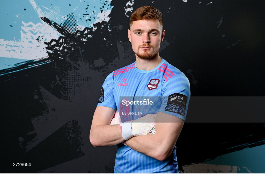 9 February 2024; Joe Wright during a Galway United FC squad portraits session at The Galmont Hotel in Galway. Photo by Seb Daly/Sportsfile
