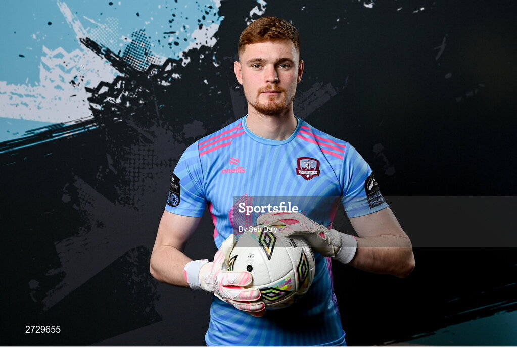 9 February 2024; Joe Wright during a Galway United FC squad portraits session at The Galmont Hotel in Galway. Photo by Seb Daly/Sportsfile