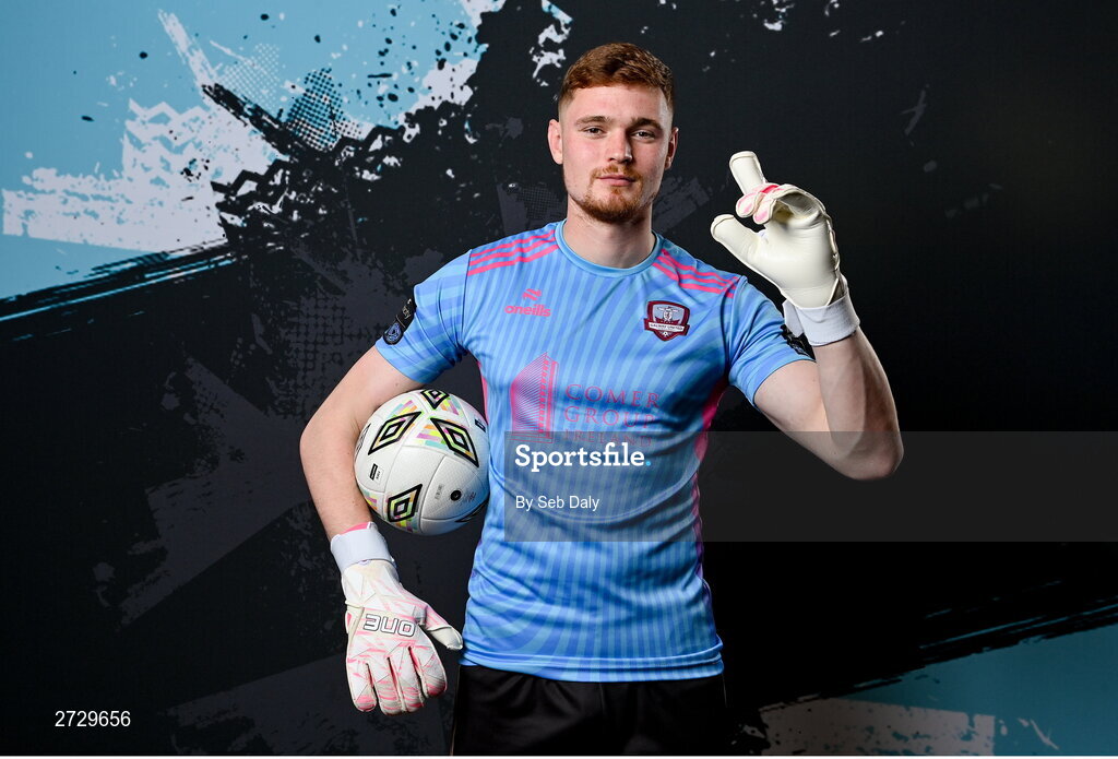 9 February 2024; Joe Wright during a Galway United FC squad portraits session at The Galmont Hotel in Galway. Photo by Seb Daly/Sportsfile
