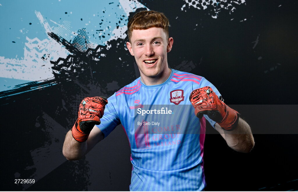 9 February 2024; Arron Curtis during a Galway United FC squad portraits session at The Galmont Hotel in Galway. Photo by Seb Daly/Sportsfile