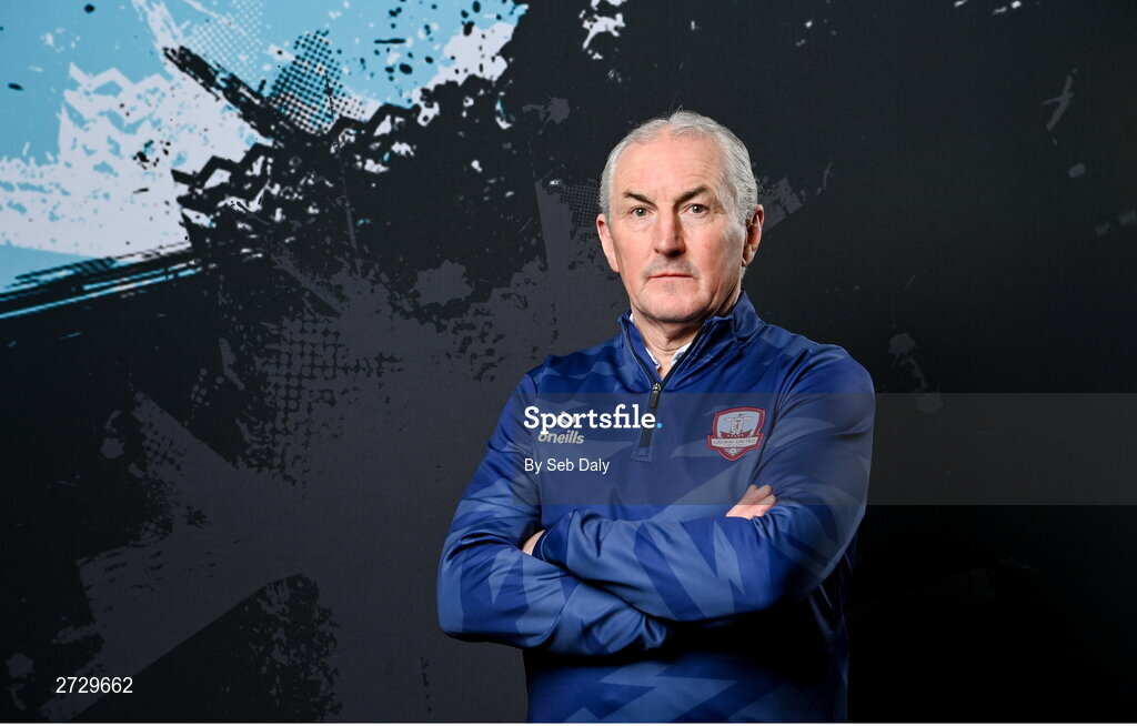 9 February 2024; Manager John Caulfield during a Galway United FC squad portraits session at The Galmont Hotel in Galway. Photo by Seb Daly/Sportsfile