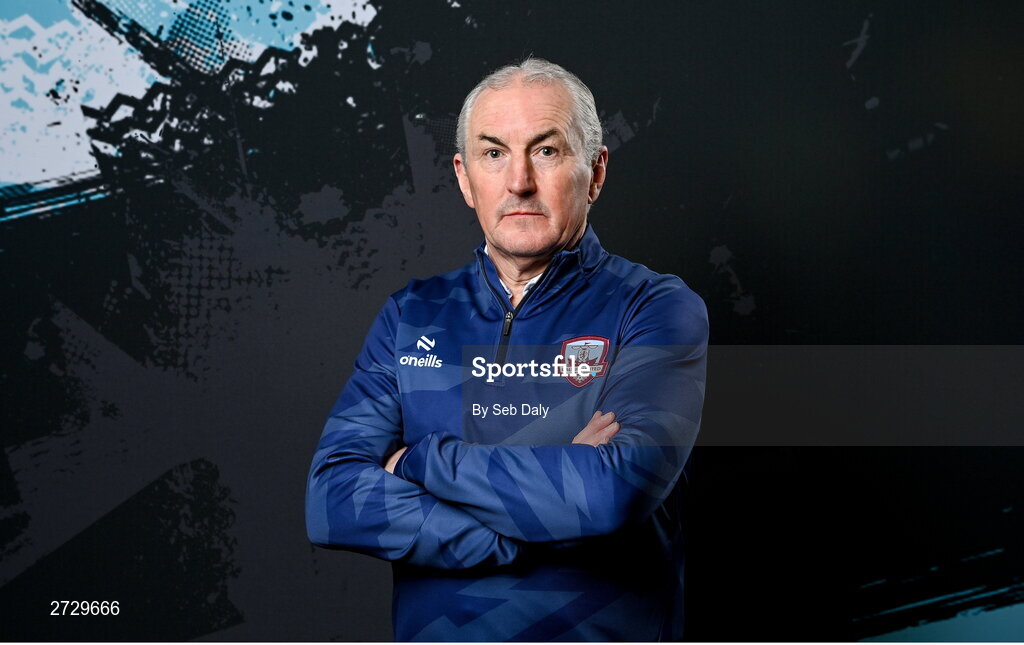 9 February 2024; Manager John Caulfield during a Galway United FC squad portraits session at The Galmont Hotel in Galway. Photo by Seb Daly/Sportsfile