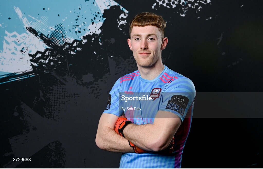 9 February 2024; Arron Curtis during a Galway United FC squad portraits session at The Galmont Hotel in Galway. Photo by Seb Daly/Sportsfile