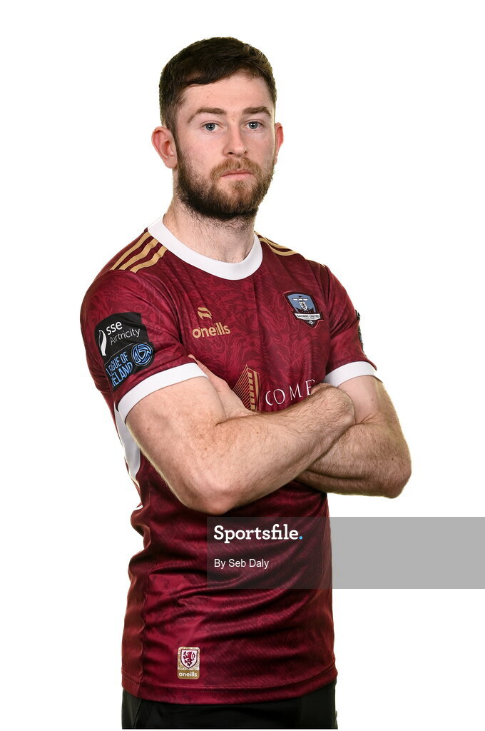 9 February 2024; Karl O’Sullivan during a Galway United FC squad portraits session at The Galmont Hotel in Galway. Photo by Seb Daly/Sportsfile