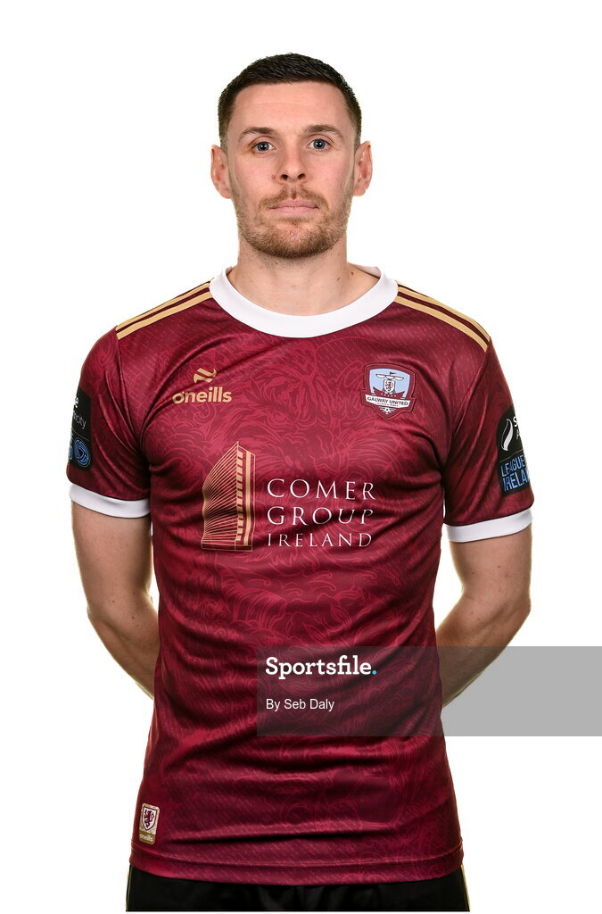 9 February 2024; Garry Buckley during a Galway United FC squad portraits session at The Galmont Hotel in Galway. Photo by Seb Daly/Sportsfile