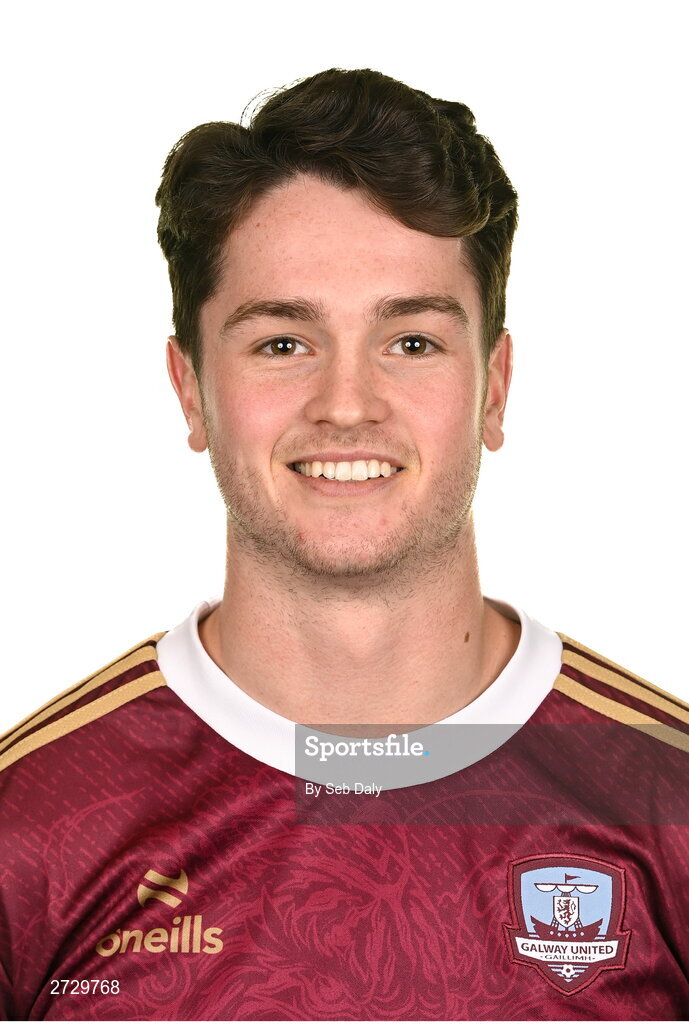 9 February 2024; Patrick Hickey during a Galway United FC squad portraits session at The Galmont Hotel in Galway. Photo by Seb Daly/Sportsfile