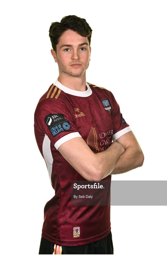 9 February 2024; Patrick Hickey during a Galway United FC squad portraits session at The Galmont Hotel in Galway. Photo by Seb Daly/Sportsfile