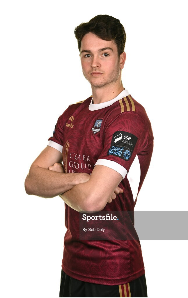 9 February 2024; Patrick Hickey during a Galway United FC squad portraits session at The Galmont Hotel in Galway. Photo by Seb Daly/Sportsfile