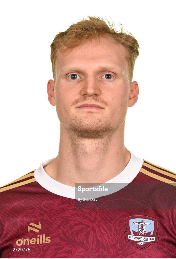 9 February 2024; Vincent Borden during a Galway United FC squad portraits session at The Galmont Hotel in Galway. Photo by Seb Daly/Sportsfile
