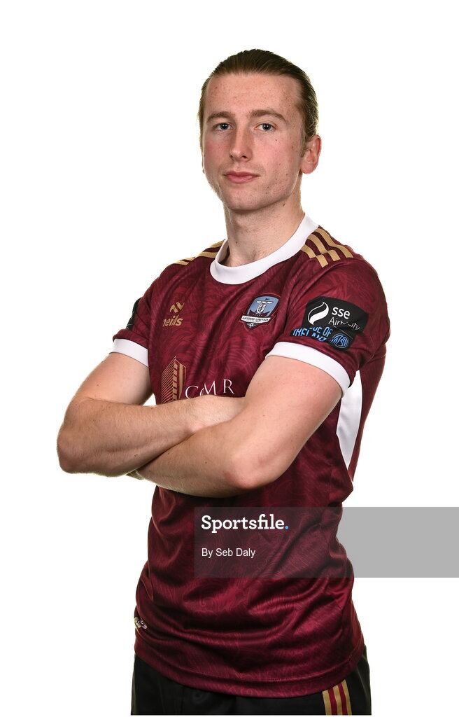 9 February 2024; David Hurley during a Galway United FC squad portraits session at The Galmont Hotel in Galway. Photo by Seb Daly/Sportsfile