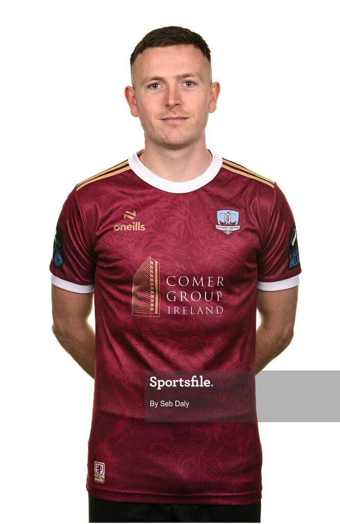 9 February 2024; Killian Brouder during a Galway United FC squad portraits session at The Galmont Hotel in Galway. Photo by Seb Daly/Sportsfile