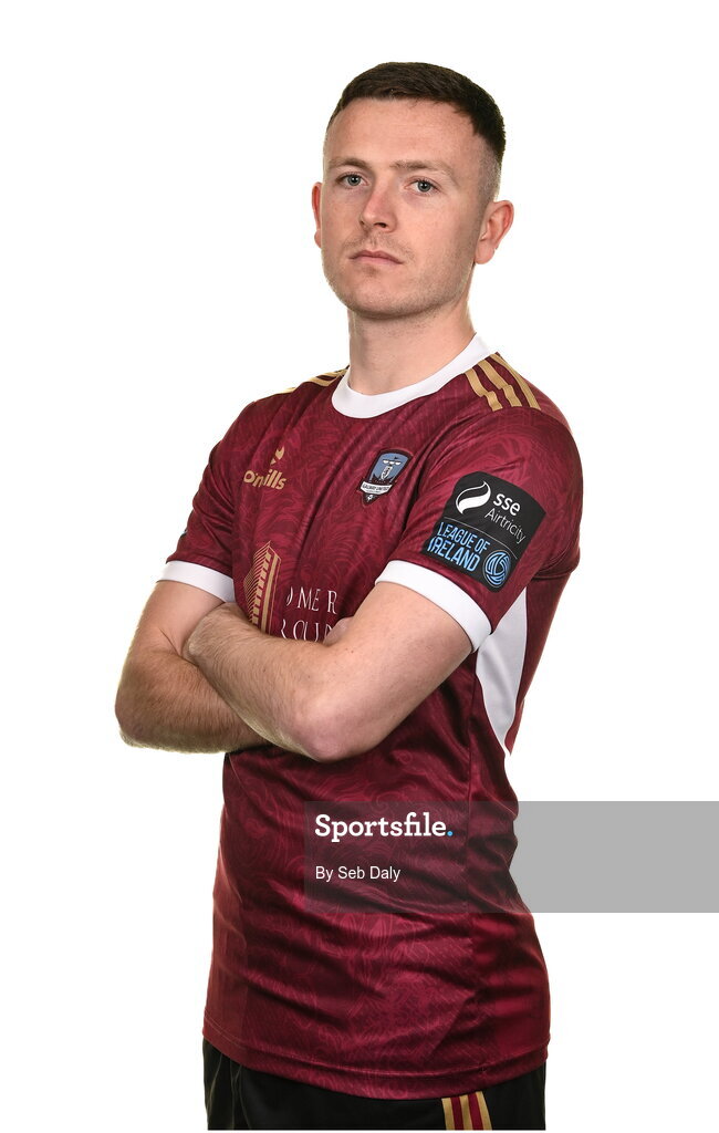 9 February 2024; Killian Brouder during a Galway United FC squad portraits session at The Galmont Hotel in Galway. Photo by Seb Daly/Sportsfile