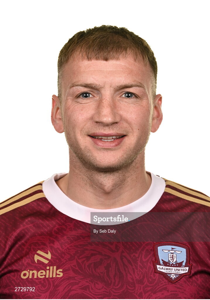 9 February 2024; Stephen Walsh during a Galway United FC squad portraits session at The Galmont Hotel in Galway. Photo by Seb Daly/Sportsfile