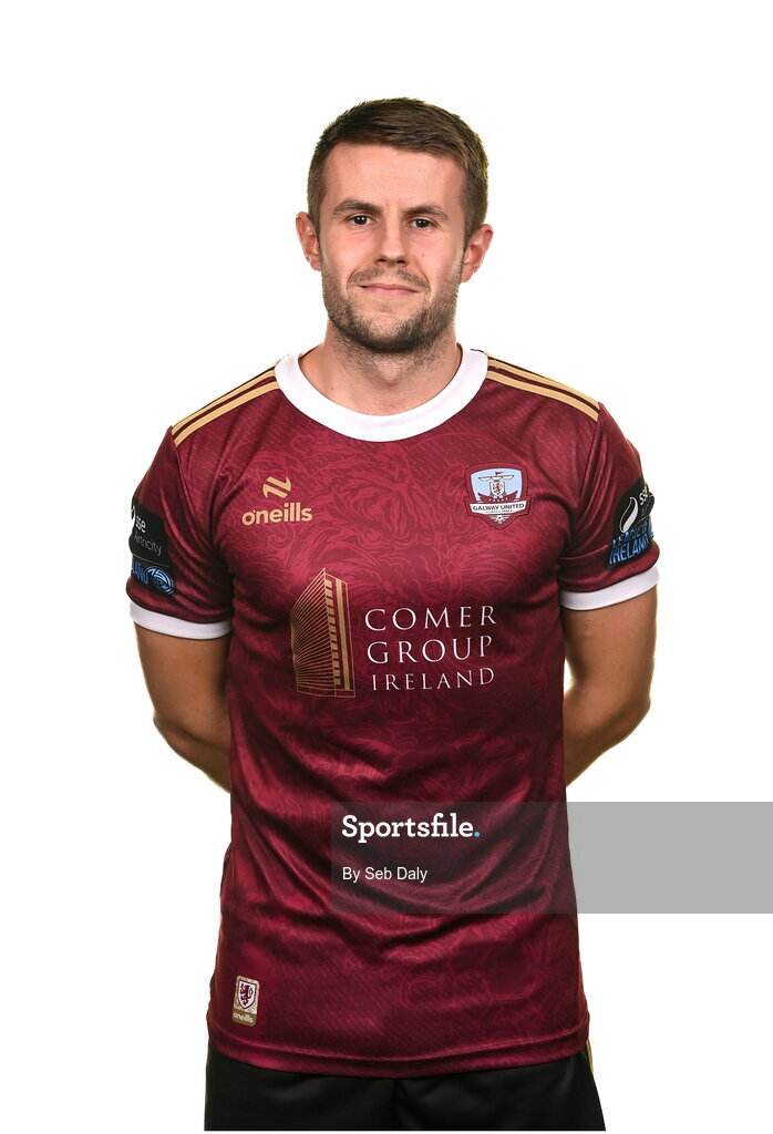 9 February 2024; Regan Donelon during a Galway United FC squad portraits session at The Galmont Hotel in Galway. Photo by Seb Daly/Sportsfile