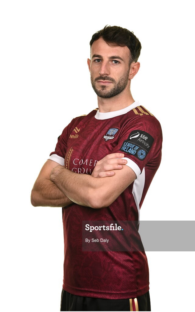 9 February 2024; Conor O'Keeffe during a Galway United FC squad portraits session at The Galmont Hotel in Galway. Photo by Seb Daly/Sportsfile