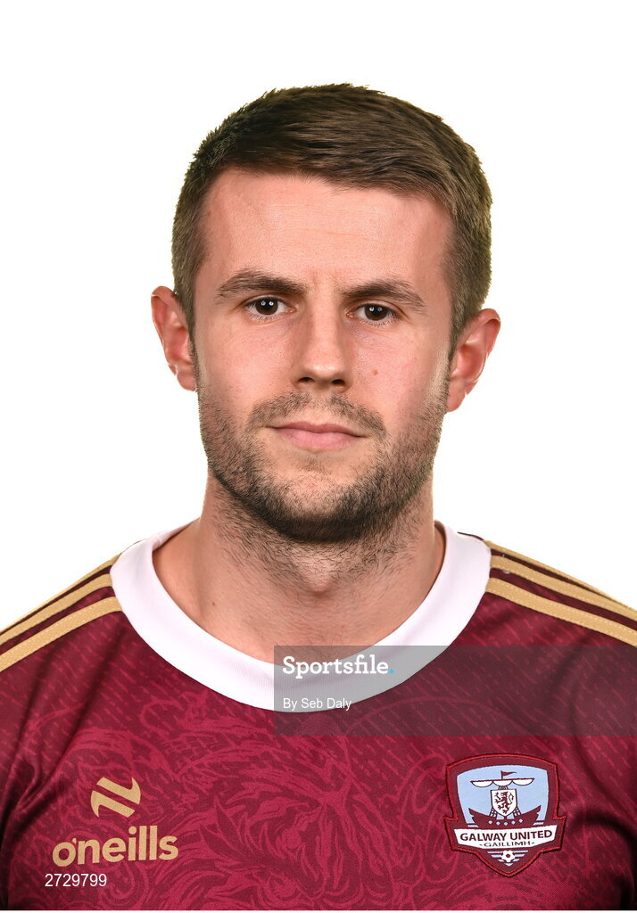 9 February 2024; Regan Donelon during a Galway United FC squad portraits session at The Galmont Hotel in Galway. Photo by Seb Daly/Sportsfile