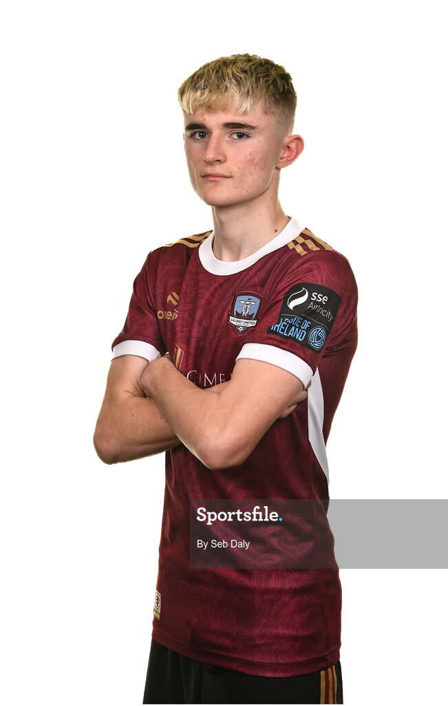 9 February 2024; Kyle Fitzgerald during a Galway United FC squad portraits session at The Galmont Hotel in Galway. Photo by Seb Daly/Sportsfile