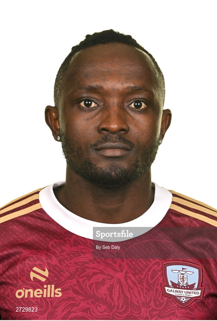 9 February 2024; Jeannot Esua during a Galway United FC squad portraits session at The Galmont Hotel in Galway. Photo by Seb Daly/Sportsfile