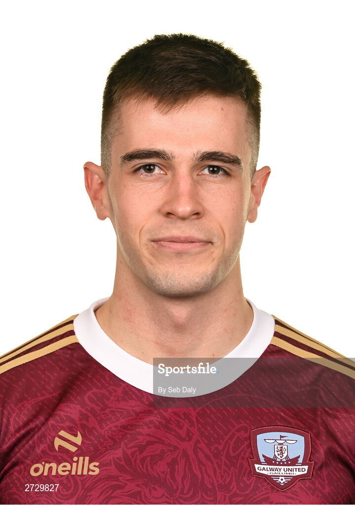 9 February 2024; Maurice Nugent during a Galway United FC squad portraits session at The Galmont Hotel in Galway. Photo by Seb Daly/Sportsfile