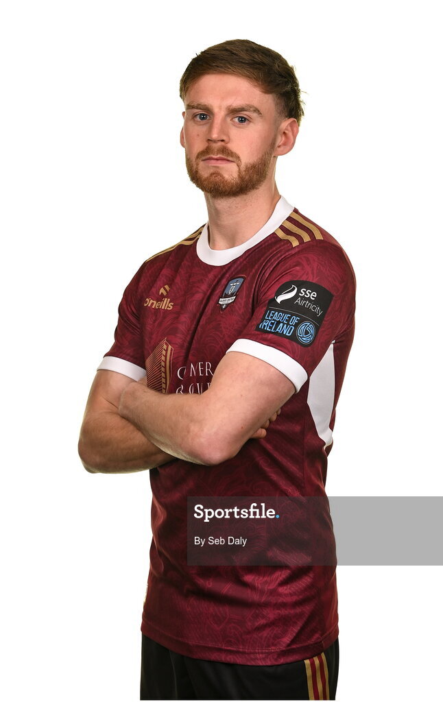9 February 2024; Rob Slevin during a Galway United FC squad portraits session at The Galmont Hotel in Galway. Photo by Seb Daly/Sportsfile