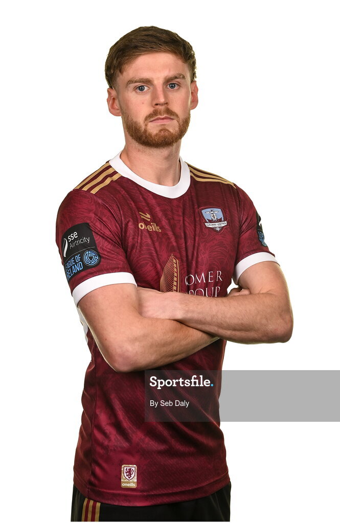 9 February 2024; Rob Slevin during a Galway United FC squad portraits session at The Galmont Hotel in Galway. Photo by Seb Daly/Sportsfile