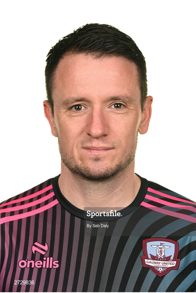 9 February 2024; Brendan Clarke during a Galway United FC squad portraits session at The Galmont Hotel in Galway. Photo by Seb Daly/Sportsfile
