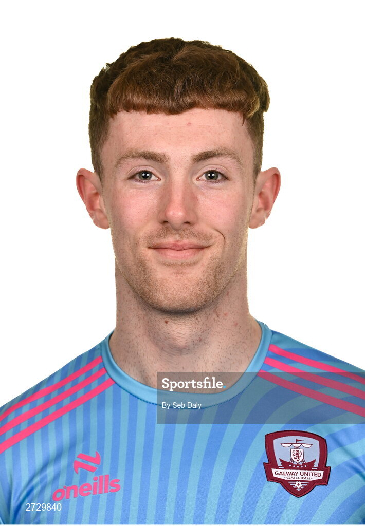 9 February 2024; Arron Curtis during a Galway United FC squad portraits session at The Galmont Hotel in Galway. Photo by Seb Daly/Sportsfile