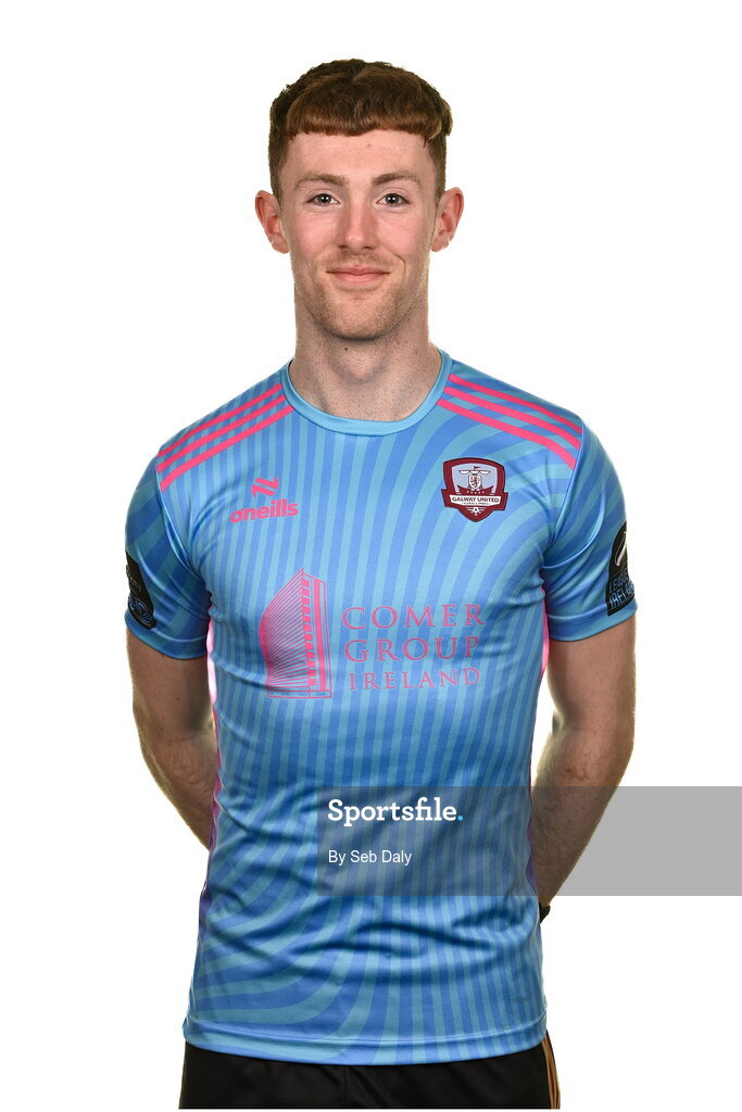 9 February 2024; Arron Curtis during a Galway United FC squad portraits session at The Galmont Hotel in Galway. Photo by Seb Daly/Sportsfile